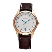 Semdu SD9015G Rose Gold and Brown Leather White Dial