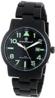 Smith & Wesson SWW-167 Pilot Basic Round Black Face with Black Stainless Steel Strap, Black