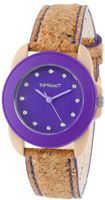 Sprout ST/1057PRCK Swarovski Crystal Accented Purple Dial Natural Cork Strap