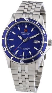Swiss Military Hanowa Flagship 06-7161-7-04-003 Silver Stainless-Steel Swiss Quartz with Blue Dial
