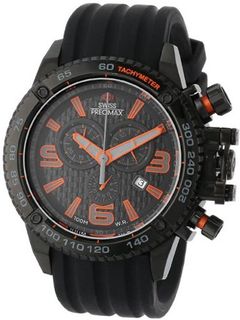 Swiss Precimax SP13237 Forge Pro Sport Black Dial with Black Silicone Band