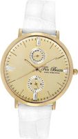 Ted Baker TE2105 Smart Casual Gold Dial Gold Case White Strap
