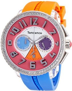 Tendence - Crazy Unisex Quartz with Multicolour Dial Analogue Display and Multicolour Plastic or PU Strap T0460407