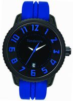Tendence Gulliver Medium - Funky Unisex Quartz with Black Dial Analogue Display and Blue Plastic or PU Strap T0930023