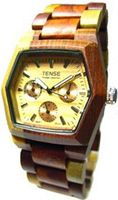 Tense Multicolored Inlaid Wood - Triple Dial Hexagon G8303I (Light Face)