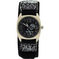 The Olivia Collectio Boys Skull and Crossbones Black Dial Velcro AKB-03