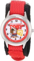 Thomas and Friends Kids' W000723 Stainless Steel Time Teacher Red Velcro Strap