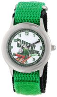 Thomas and Friends Kids' W000726 Stainless Steel Time Teacher Green Velcro Strap