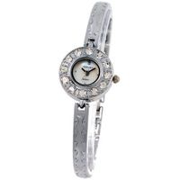 Time100 Diamond Pearl Shell Dial Jewelry Clasp Steel Band Ladies Bracelet #W50063L.01A