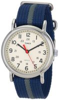Timex Unisex T2N654 Weekender with Blue and Gray Nylon Strap