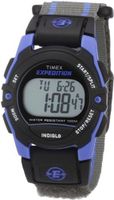 Timex Unisex T49660 Expedition Classic Digital Chrono Alarm Timer Blue/Gray Fast Wrap Velcro Strap