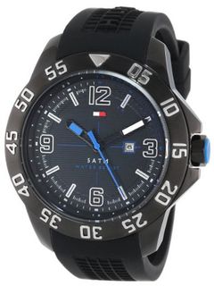 Tommy Hilfiger 1790983 Cool Sport Black Ion-Plated Case Black Silicone Strap