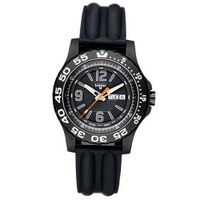 Black Stainless Steel Extreme Sport Diver Black Dial Silicone Strap