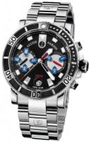 Ulysse Nardin Maxi Marine Diver Chronograph Black Dial Stainless Steel 8003-102-7-92