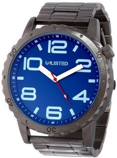 UNLISTED WATCHES UL1260 City Streets Round Gunmetal Grey Case and Bracelet
