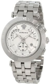 Versace 23C99D002 S099 V-Race Stainless-Steel White Dial Chronograph