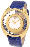Versace 86Q741MD497 S282 Destiny Precious Yellow-Gold Plated Mother-Of-Pearl Diamond Lizard