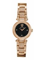 Versace M5Q81D008 S081 Mystique Rose Gold Ion-Plated Stainless Steel Black Dial Diamond