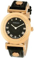 Versace P5Q80D009 S009 Vanity Rose Gold Ion-Plated Stainless Steel Leather Band