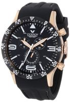Viceroy 432047-99 Fun Colors Rose Gold IP Chronograph Luminous Hands Black Soft Rubber Date