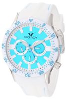 Viceroy 432142-35 Fun Colors Stainless Steel Day Date Sunray Dial Soft White Rubber