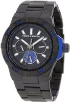 Vince Camuto VC/1009BLBK The Master Blue Aluminum Accented Multi-Function Black Ion-Plated