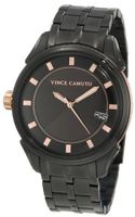 Vince Camuto VC/1014BKBK The Colonel Black Ion-Plated Date Function
