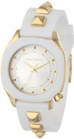 Vince Camuto VC/5106WTWT Gold-Tone Pyramid Accented White Resin Strap