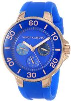 Vince Camuto VC/5108RGBL Rose Gold-Tone Multi-Function Dial Blue Silicone Strap