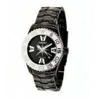 H2O Lady Ladies with Black Steel Band and White Bezel