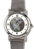 Koala Bear - WATCHBUDDY® ELITE Chrome-Plated Metal Alloy with Metal Mesh Strap-Size-Large ( Size or Jumbo Size )