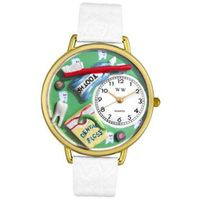 Whimsical es G0620032 Unisex Gold Dental Assistant White Leather And Goldtone