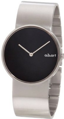 a.b. art D102B Series D Stainless Steel Swiss Quartz Black Dial and Metal Bracelet
