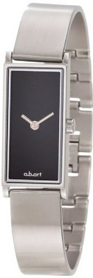 a.b. art I102B Series I Stainless Steel Swiss Quartz Black Dial and Metal Bracelet