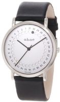 a.b. art KLD101 Series KLD Stainless Steel Swiss Quartz Date, Silver Dial and Leather Strap