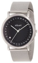 a.b. art KLD102B Series KLD Stainless Steel Swiss Quartz Date, Black Dial and Mesh Metal Bracelet