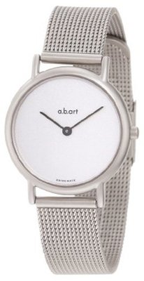 a.b. art KS104B Series KS Stainless Steel Swiss Quartz Silver Dial and Mesh Metal Bracelet