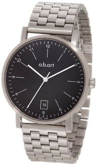 a.b. art O104B Series O Stainless Steel Swiss Quartz Black Dial and Metal Bracelet