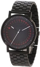 a.b. art O150B Series O Black Stainless Steel Swiss Quartz Black Dial and Metal Bracelet