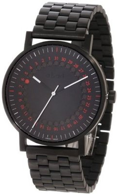 a.b. art O150B Series O Black Stainless Steel Swiss Quartz Black Dial and Metal Bracelet