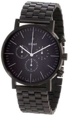 a.b. art OC151B Series OC Black Stainless Steel Swiss Quartz Chrono Black Dial and Stainless Steel