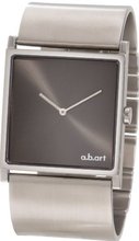 a.b. art Unisex EL108B Series EL Stainless Steel Swiss Quartz Black Dial and Metal Bracelet