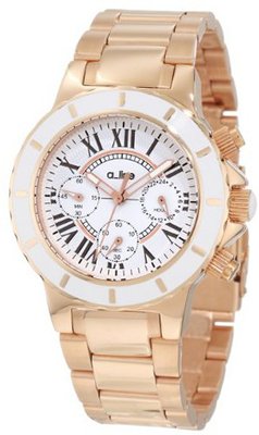 a_line 20107DV Marina Chronograph White Textured Dial Rose