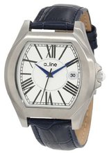 a_line 80008-02-BU Adore Blue/Silver-Tone Leather