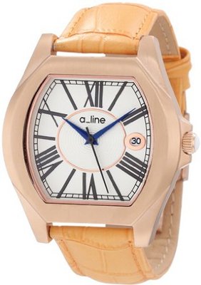a_line 80008-RG-02-TAN Adore Tan/Rose Gold-Tone Leather