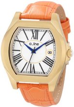 a_line 80008-YG-02-OR Adore Orange/Goldtone Leather