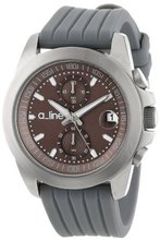 a_line 80010-014-GY Aroha Chronograph Silver Grey Dial Grey Silicone