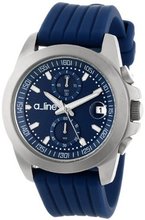 a_line 80010-03-BU Aroha Chronograph Dark Blue Dial Dark Blue Silicone