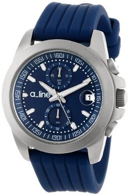 a_line 80010-03-BU Aroha Chronograph Dark Blue Dial Dark Blue Silicone