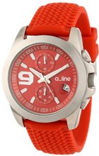 a_line 80011-05-RD Aroha Chronograph Red Dial Red Silicone